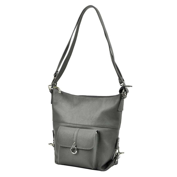 Moteriška odinė rankinė Patrizia 19-001, tamsiai mėlyna, didelė, A4 formatui