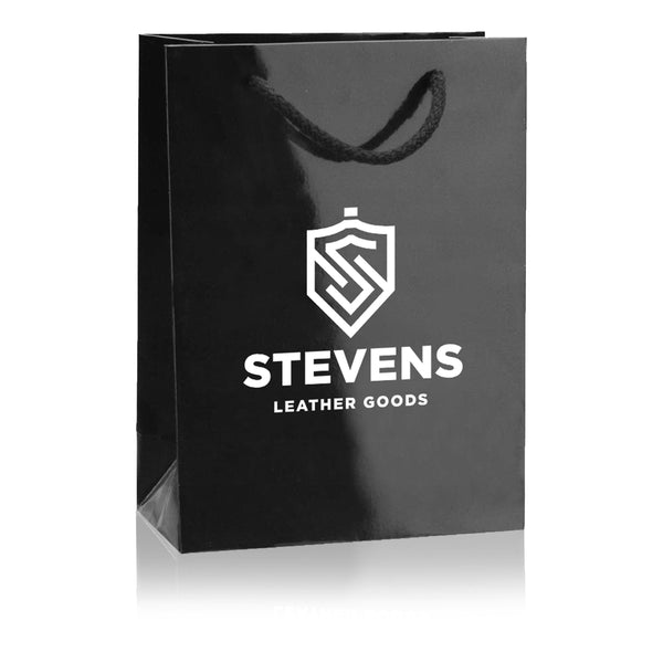 Vyriška odinė piniginė STEVENS su maišeliu, juoda, su RFID apsauga Z06-326A