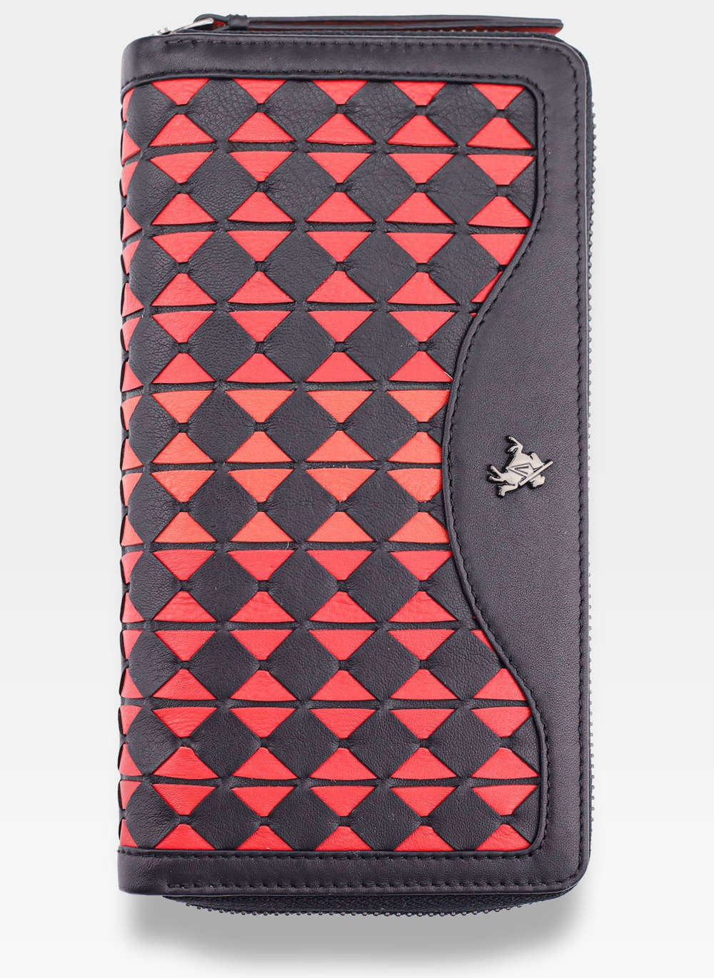 Natūralios odos piniginė moterims Visconti BR-76, raudona N13