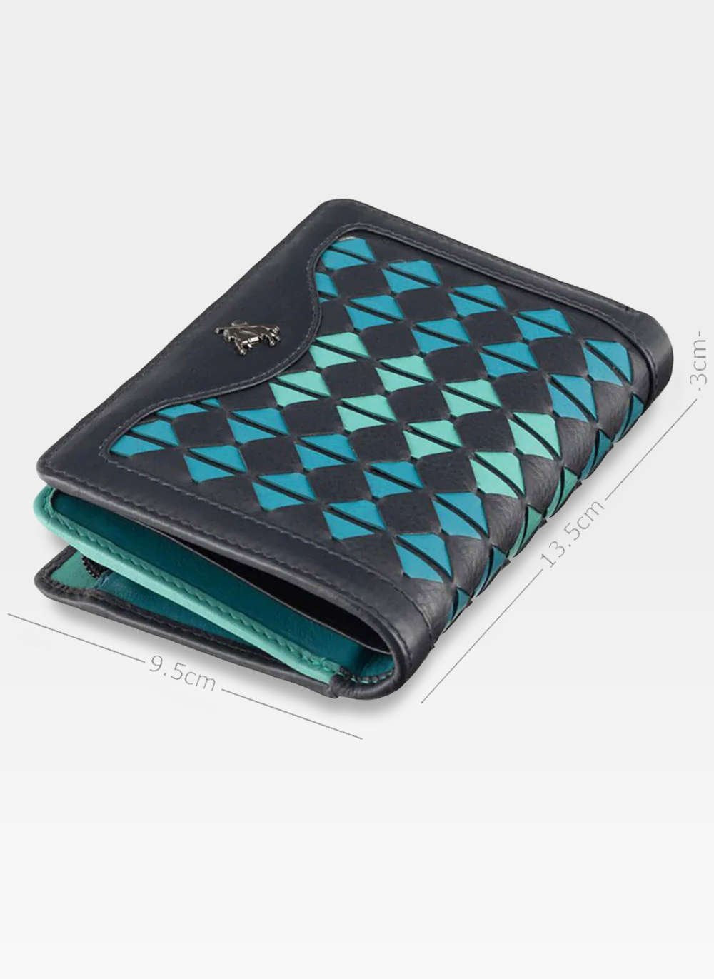 Natūralios odos piniginė moterims Visconti BR-75, mėlyna N21