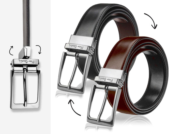 Dovanų rinkinys vyrams: odinė piniginė Pierre Cardin RFID, odinis diržas 75TILAK8806