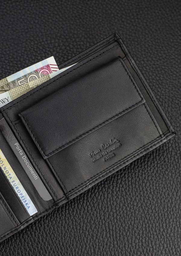 Dovanų rinkinys vyrams: odinė piniginė Pierre Cardin RFID, odinis diržas 75TILAK8806