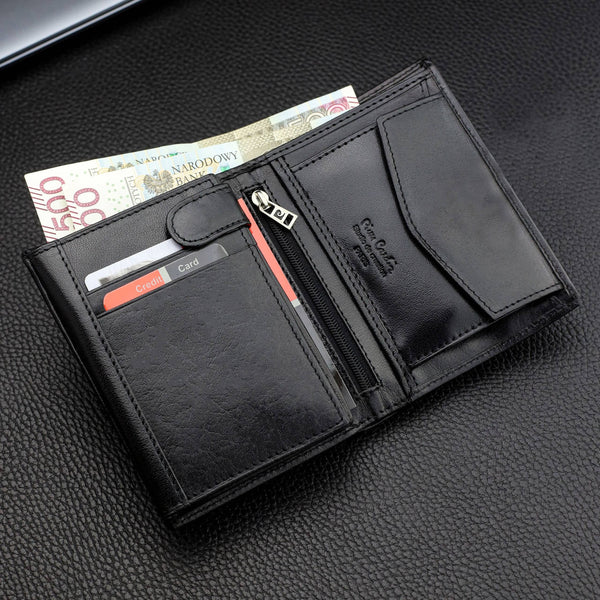 Dovanų rinkinys vyrams: odinė piniginė Pierre Cardin RFID ir diržas Stevens 623206