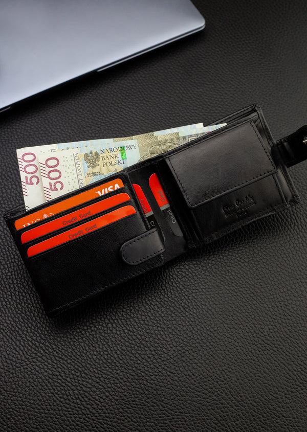 Dovanų rinkinys vyrams: odinė piniginė Pierre Cardin RFID ir diržas Stevens A323206