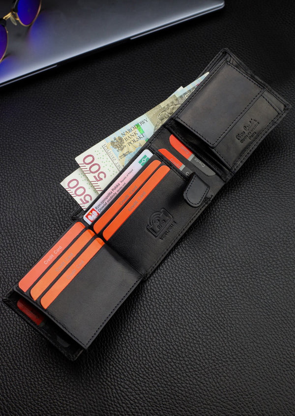 Dovanų rinkinys vyrams: odinė piniginė Pierre Cardin RFID ir diržas Stevens 323206