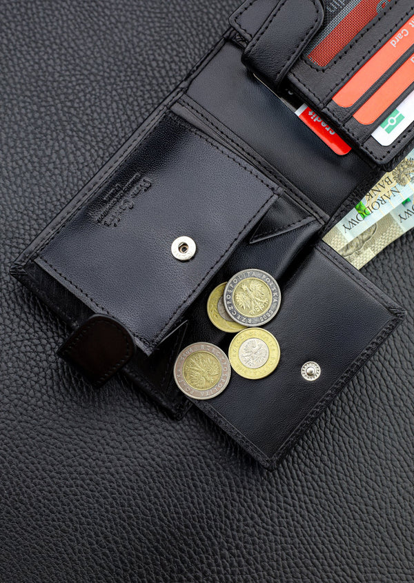 Dovanų rinkinys vyrams: odinė piniginė Pierre Cardin RFID ir diržas Stevens A423206