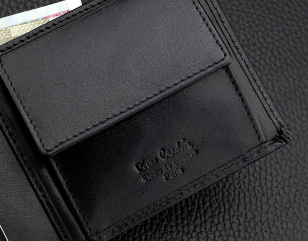 Dovanų rinkinys vyrams: odinė piniginė Pierre Cardin RFID ir diržas Stevens 423206