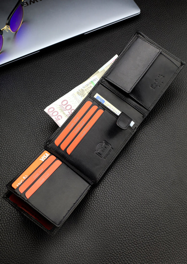 Dovanų rinkinys vyrams: odinė piniginė Pierre Cardin RFID ir diržas Stevens 423206