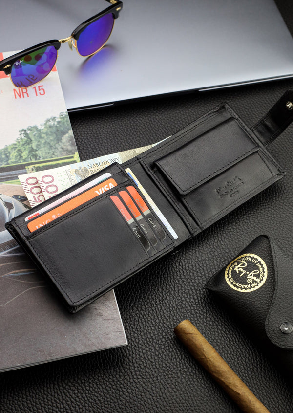 Dovanų rinkinys vyrams: odinė piniginė Pierre Cardin RFID ir diržas Stevens A6088206