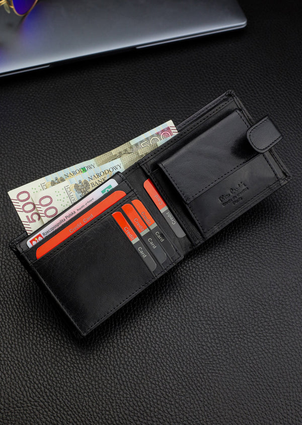 Dovanų rinkinys vyrams: odinė piniginė Pierre Cardin RFID ir diržas Stevens A5288206