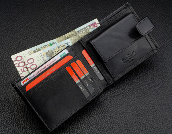 Dovanų rinkinys vyrams: odinė piniginė Pierre Cardin RFID ir diržas Stevens 5288206