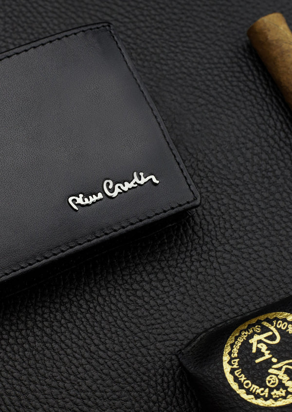 Dovanų rinkinys vyrams: odinė piniginė Pierre Cardin RFID ir diržas Stevens 5288206