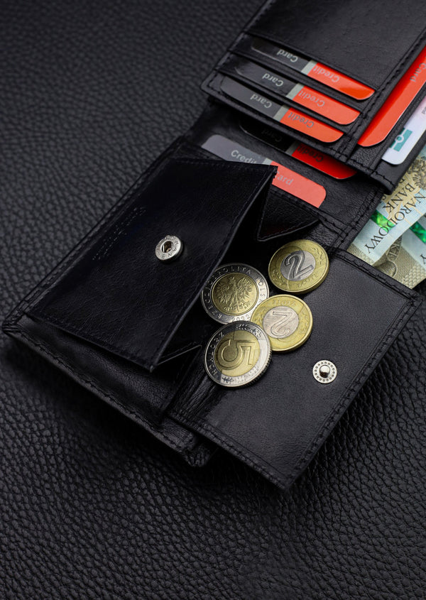 Dovanų rinkinys vyrams: odinė piniginė Pierre Cardin RFID ir diržas Stevens 5288206