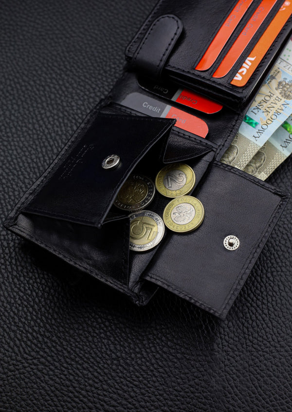 Dovanų rinkinys vyrams: odinė piniginė Pierre Cardin RFID ir diržas Stevens 323206 N522