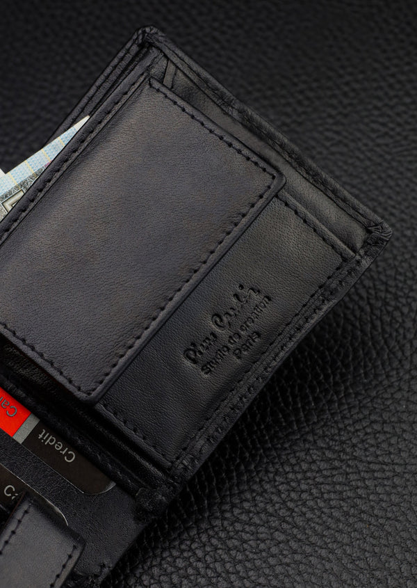 Dovanų rinkinys vyrams: odinė piniginė Pierre Cardin RFID ir diržas Stevens 323206 N522