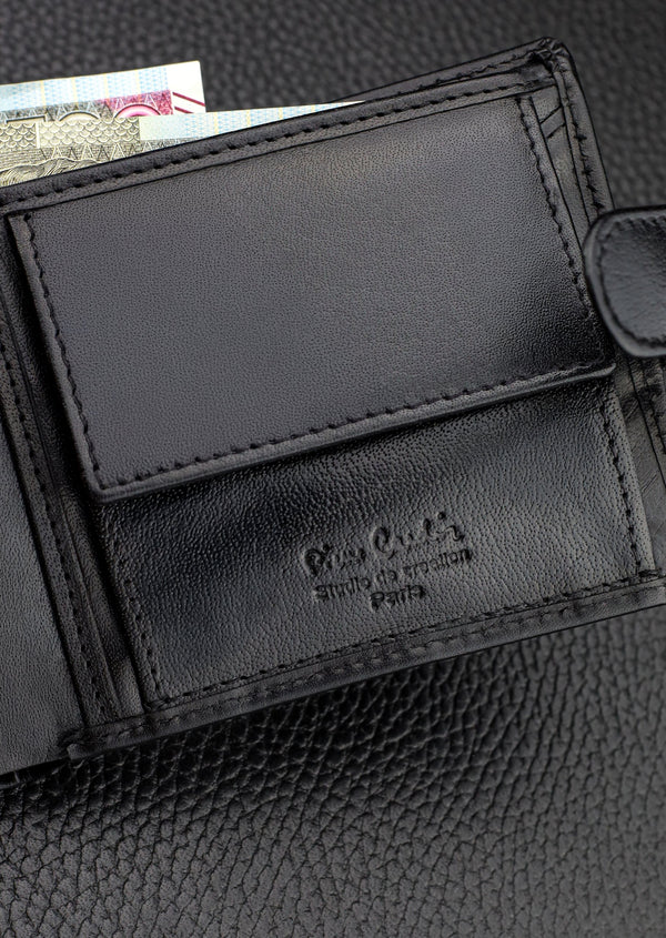 Dovanų rinkinys vyrams: odinė piniginė Pierre Cardin RFID ir diržas Stevens A423206 N523