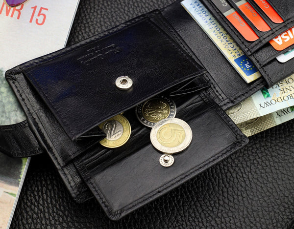 Dovanų rinkinys vyrams: odinė piniginė Pierre Cardin RFID ir diržas Stevens A6088206 N524