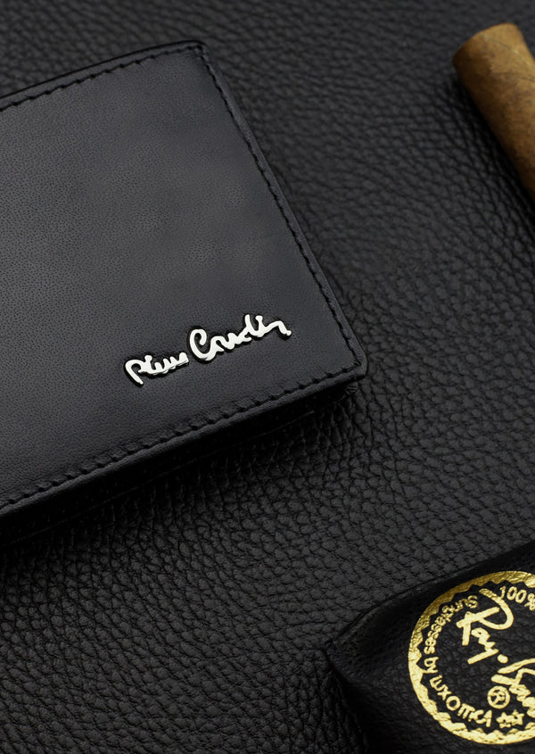 Dovanų rinkinys vyrams: odinė piniginė Pierre Cardin RFID ir diržas Stevens 6088206 N525