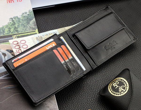 Dovanų rinkinys vyrams: odinė piniginė Pierre Cardin RFID ir diržas Stevens 6088206 N525