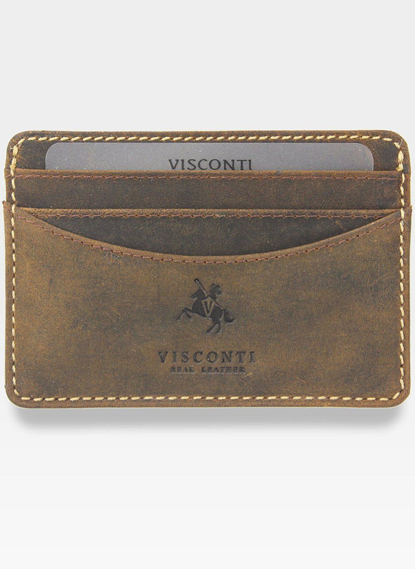Naturalios odos vyriškas kortelių dėklas Visconti S1034