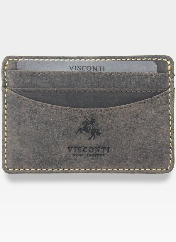 Natūralios odos vyriškas kortelių dėklas Visconti S709