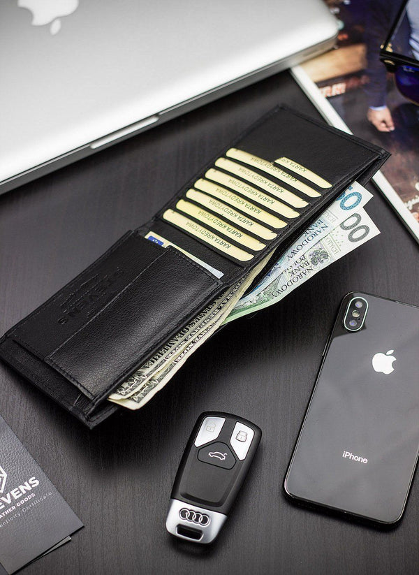 Vyriška plona odinė piniginė Stevens S26