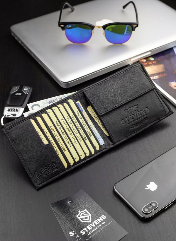 Vyriška plona odinė piniginė Stevens S26