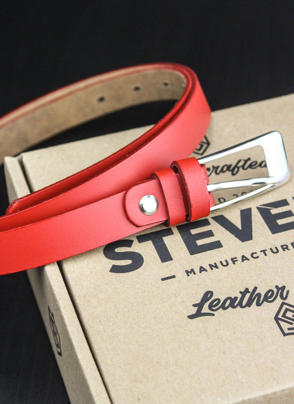 Odinis diržas moterims Stevens, raudonas