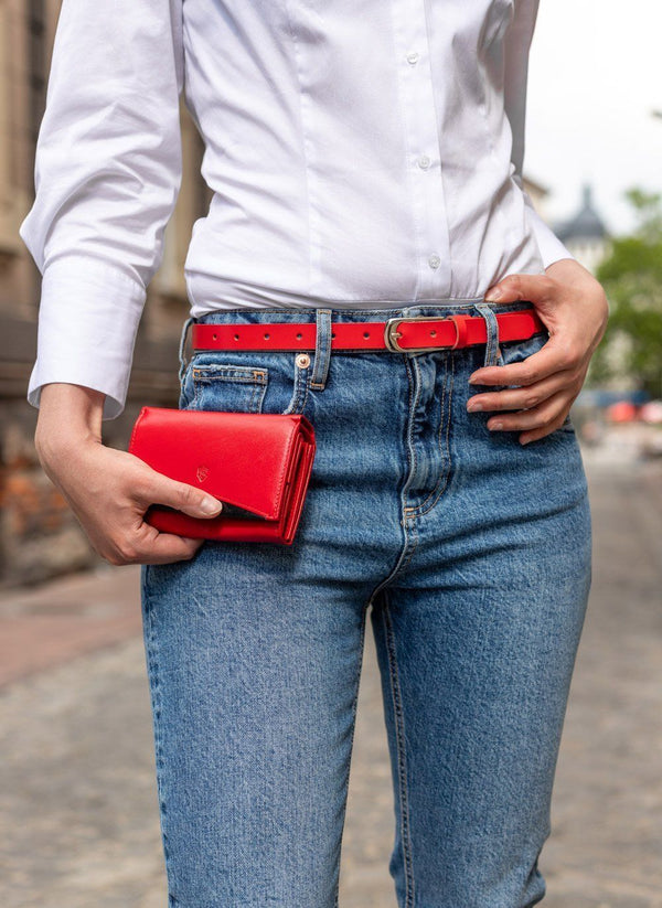 Odinis diržas moterims Stevens, raudonas