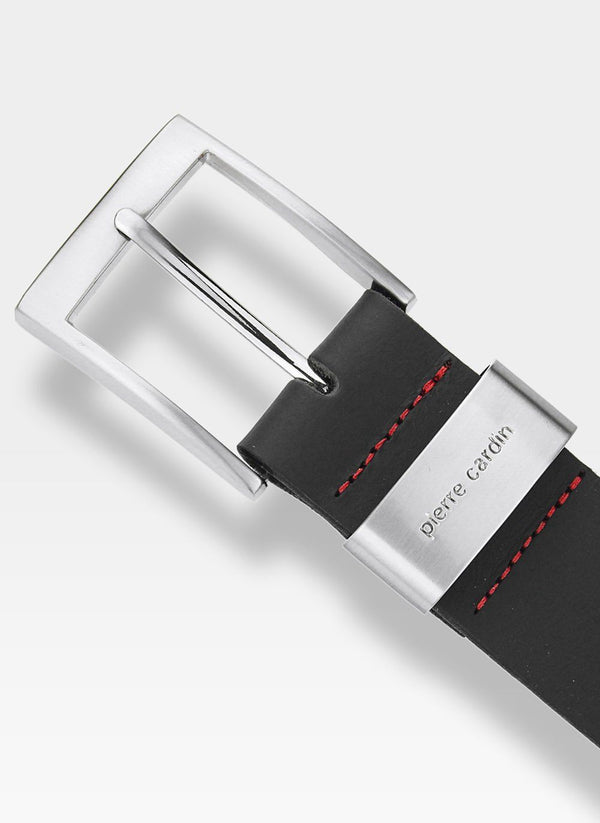 Vyriškas odinis diržas Pierre Cardin 70007, juodas D53