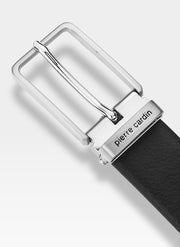 Vyriškas odinis diržas Pierre Cardin, juodas D49