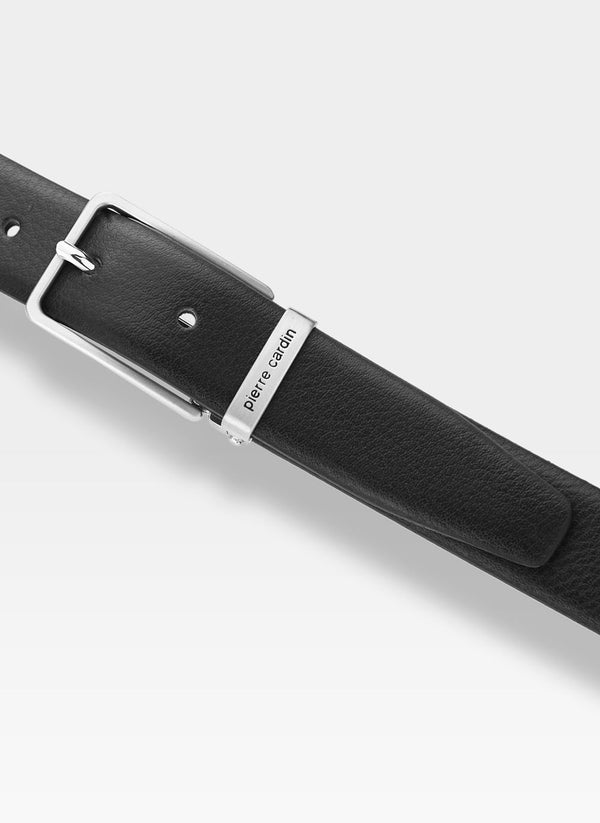 Vyriškas odinis diržas Pierre Cardin, juodas D49