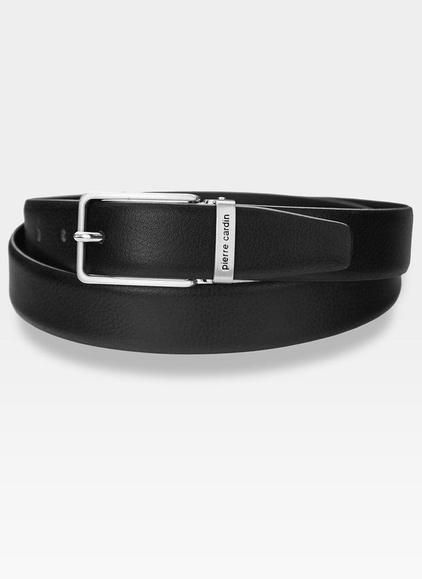 Vyriškas odinis diržas Pierre Cardin, juodas D49