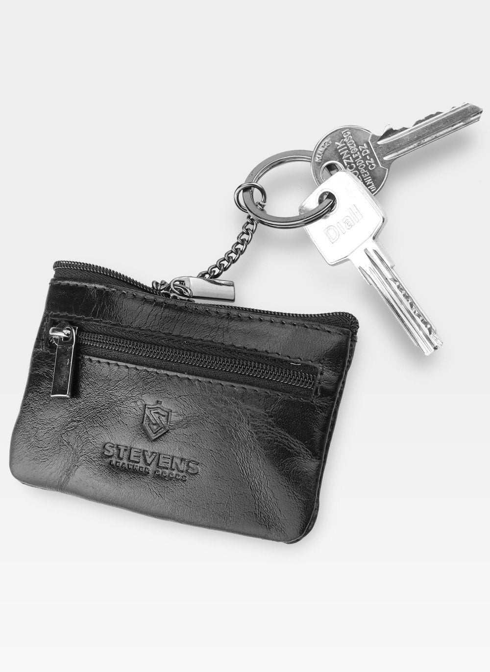 Mažas odinis dėklas raktams, monetoms Stevens P49 S1036