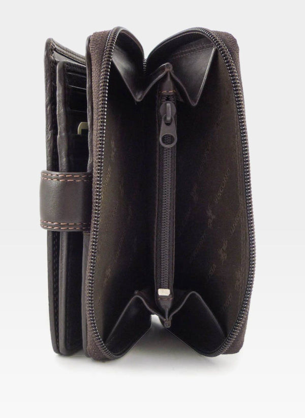 Moteriška odinė piniginė Visconti HT33, ruda D1854