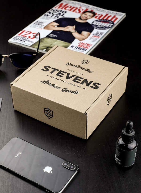 Dovanų rinkinys vyrams piniginė ir diržas Stevens, juodas D153