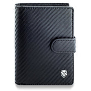 Vyriška odinė piniginė Stevens Carbon, juoda S184