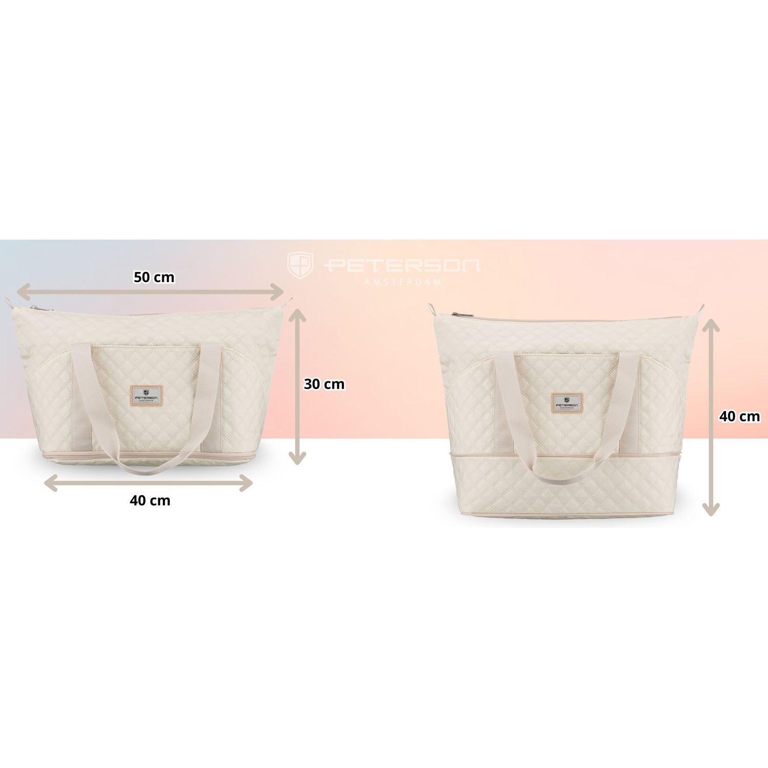 Didelė sportinė rankinė Peterson, smėlio spalvos AX48