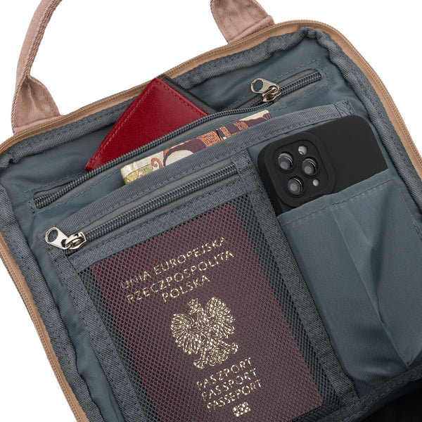 Didelė kuprinė moterims Peterson, smėlio K59