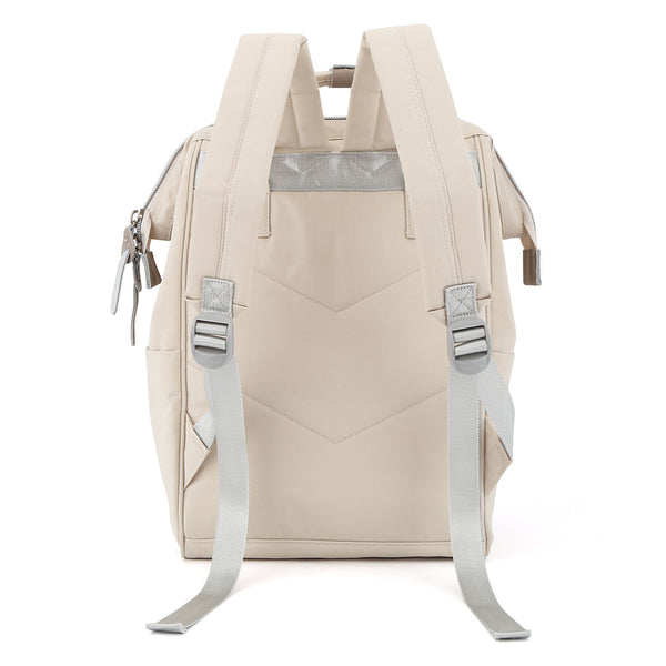 Miesto kuprinė su USB jungtimi Himawari, smėlio spalvos