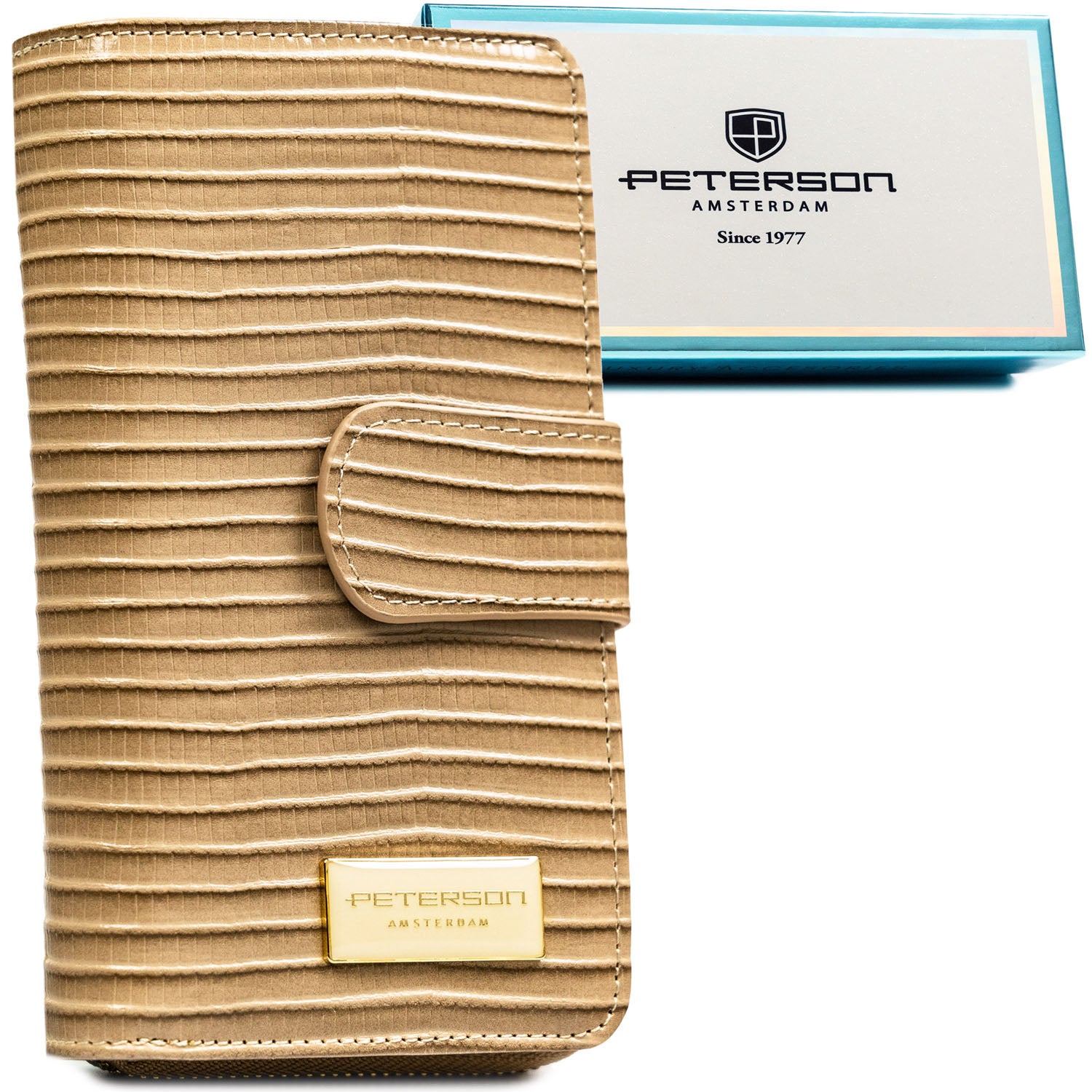 Vidutinė piniginė moterims Peterson, smėlio 2333