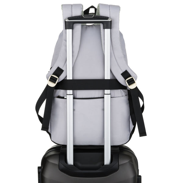 Vidutinė kuprinė unisex Peterson, balta ir juoda