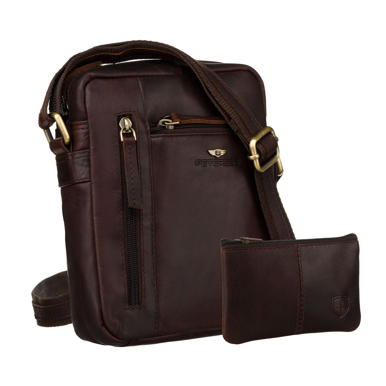 Vidutinė rankinė vyrams Peterson, ruda 6781