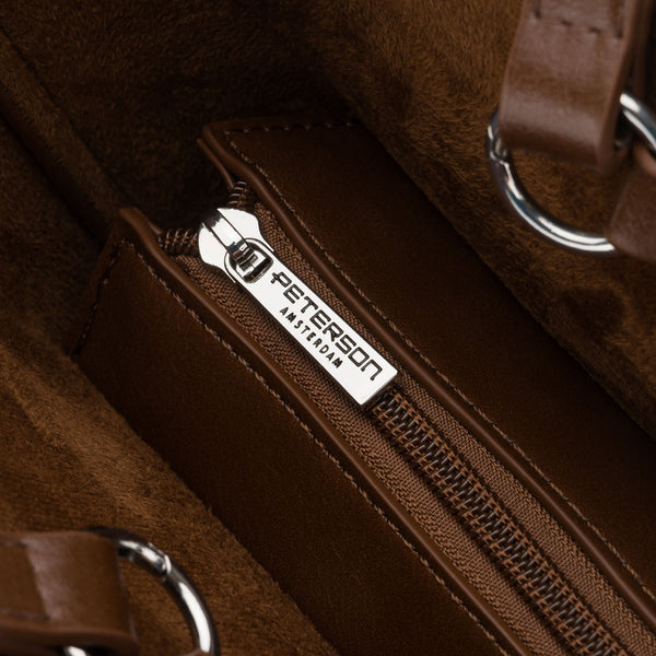 Didelė moteriška shopper rankinė Peterson, ruda AX40