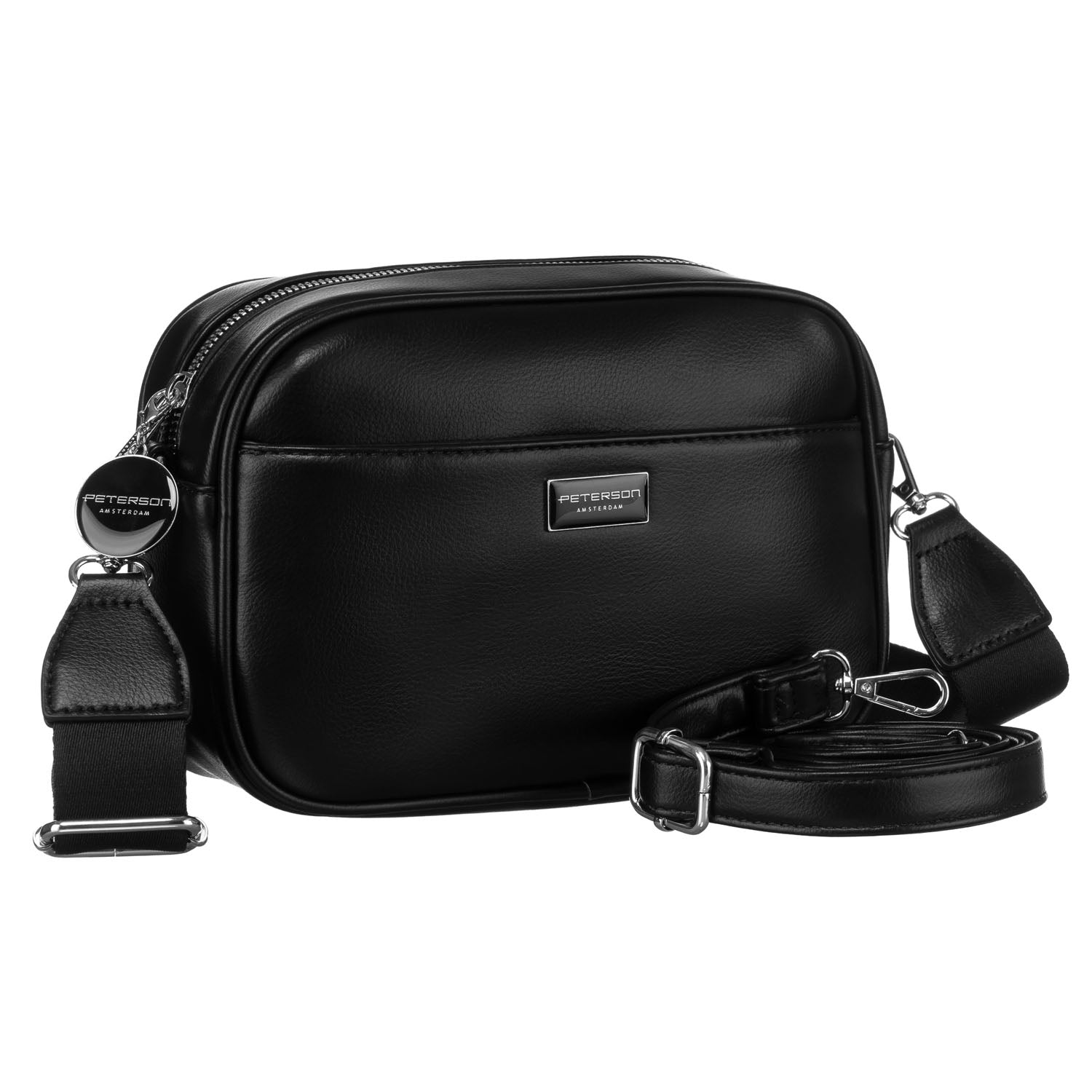 Rankinė maža eko odos Peterson, juoda A01. N430