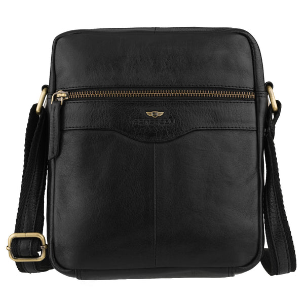 Juoda vyriška odinė rankinė Peterson K38