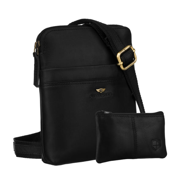 Vidutinė rankinė vyrams Peterson, juoda 6934