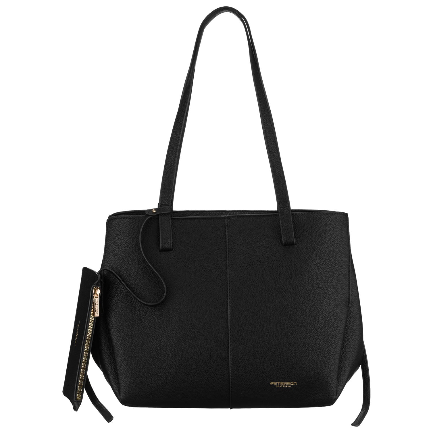 Didelė moteriška shopper rankinė Peterson, juoda AX37
