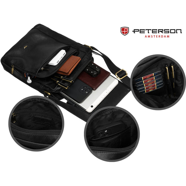 Rankinė vyrams Peterson, juoda R298