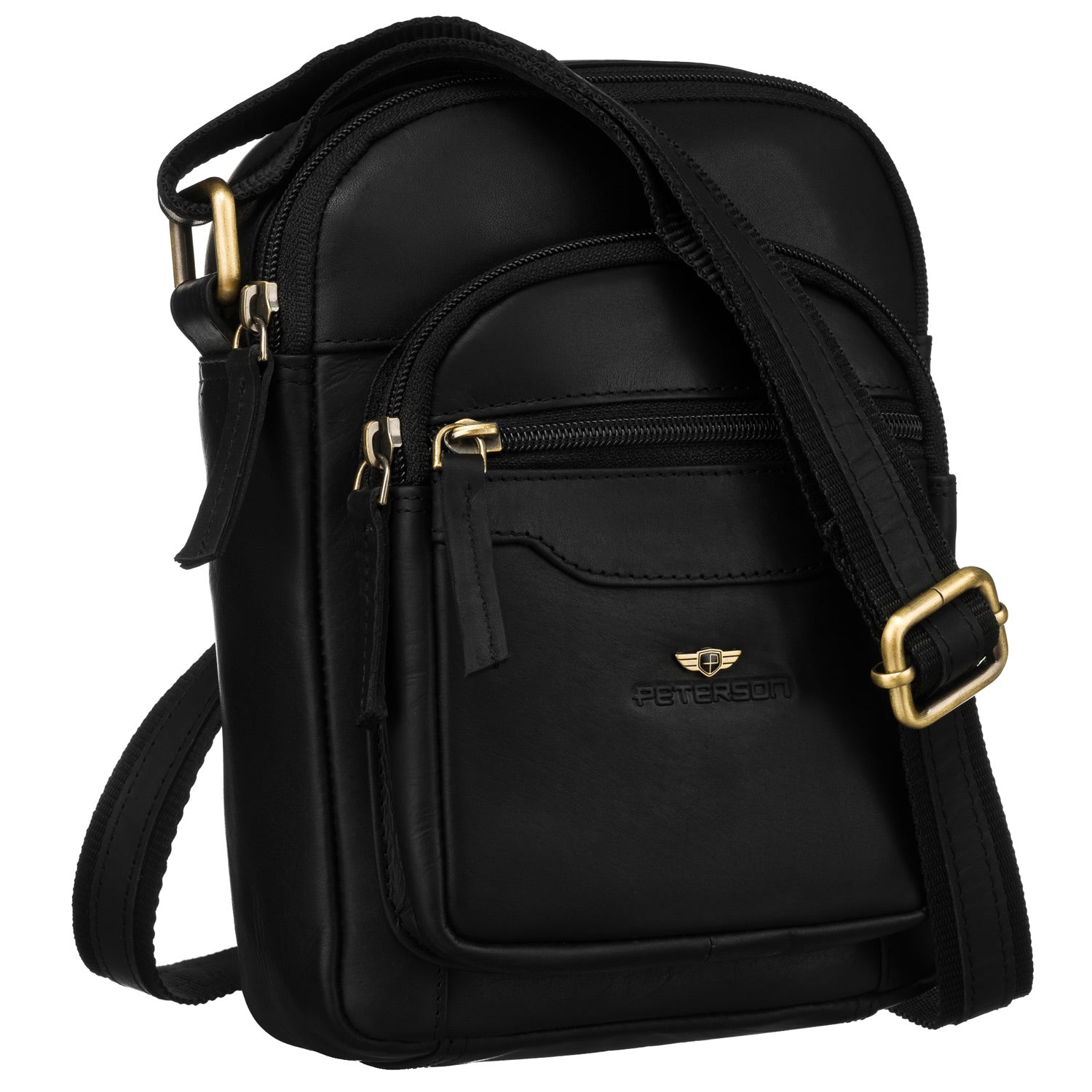 Didelė rankinė vyrams Peterson, juoda 6750